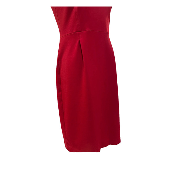 Banana Republic Saucy Red Bodycon Deep V Neck Sleeveless Dress Size 2 - Picture 5 of 9